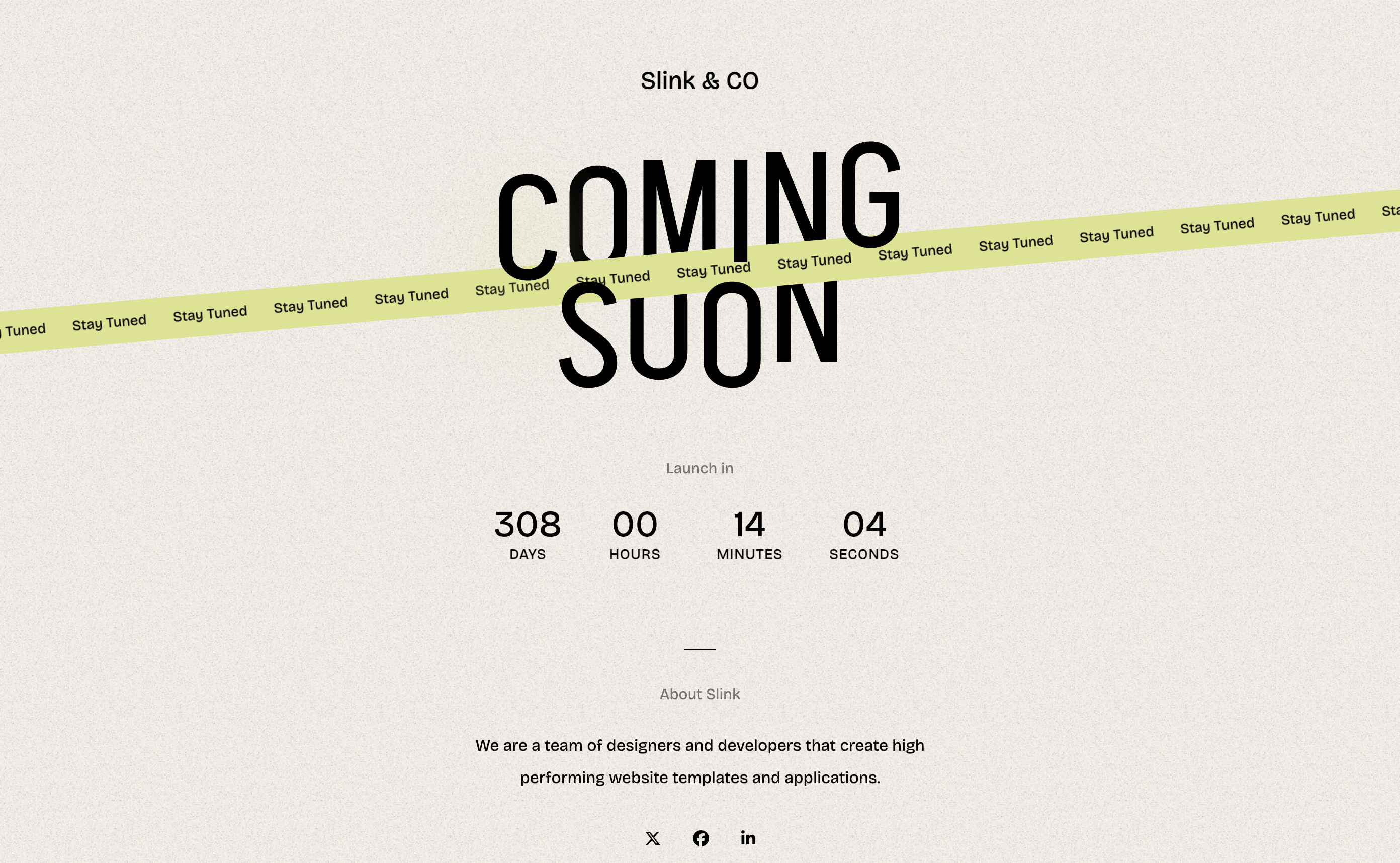 coming soon template