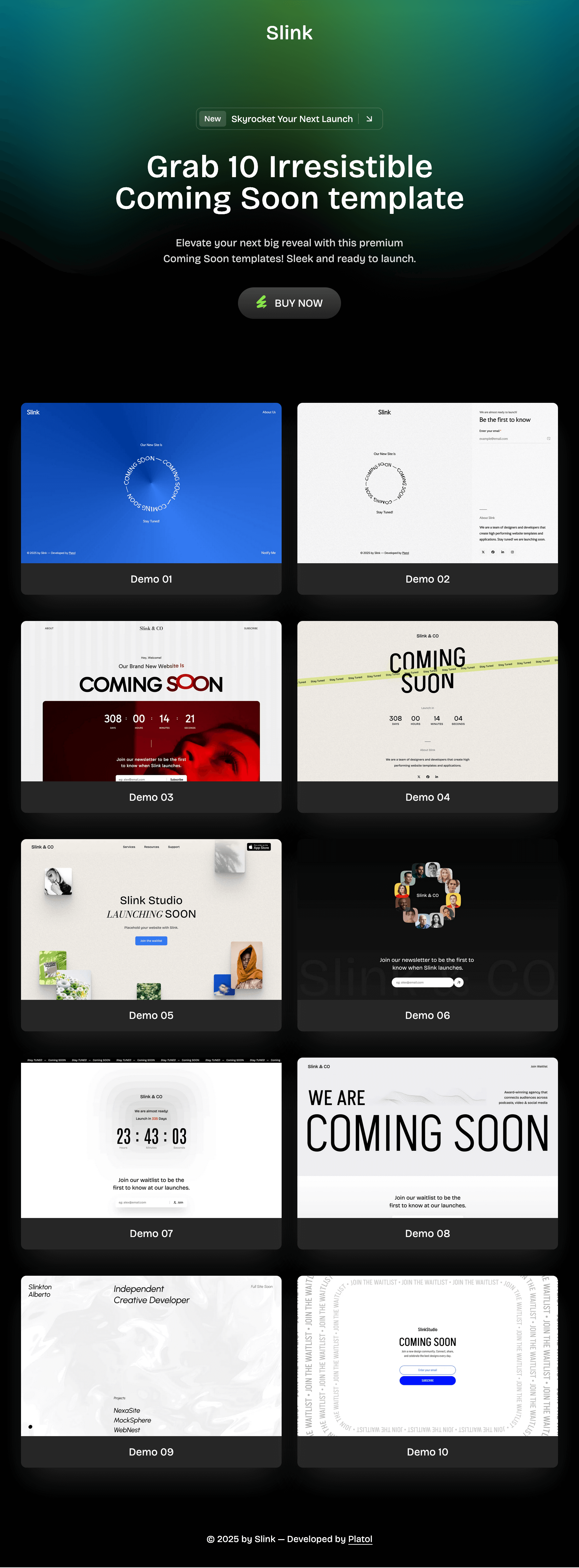 Slink - Coming Soon Nextjs Template